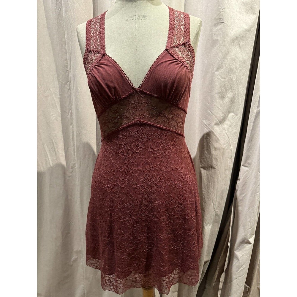 Vintage Ann Ferriday One Off Lace And Mesh Halter Mini M